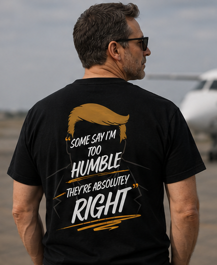 Too Humble Graphic Tee – Unisex, 100% Cotton